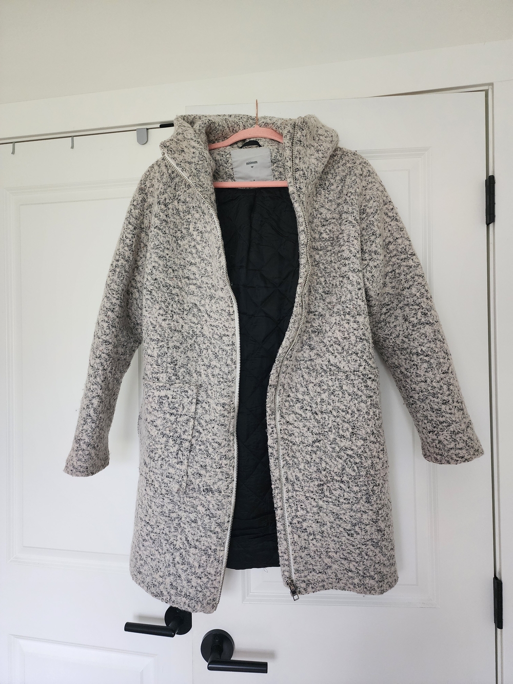 Minimum Wool Blend Hooded Winter Coat – Size 38
